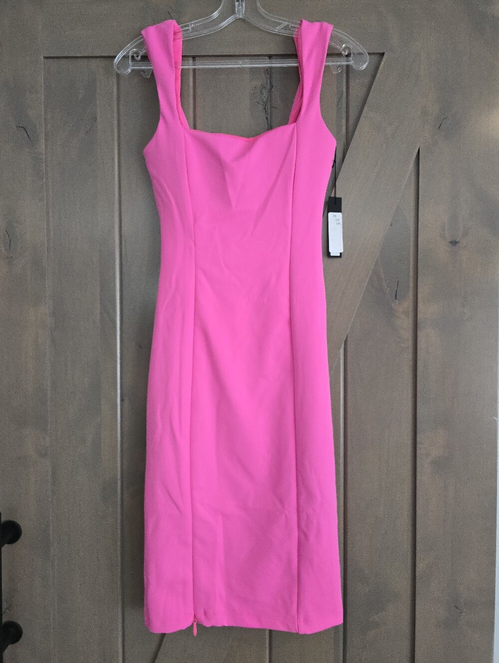 NWT TA3 Notchy Pink Sculpting Pencil Midi Dress Size XS
